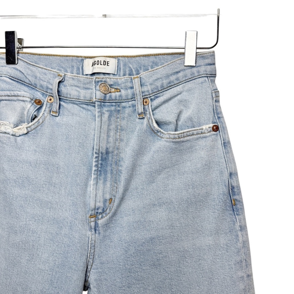 AGOLDE Stovepipe High Rise Straight Leg Light Wash Jeans Size 26 - Picture 5 of 13